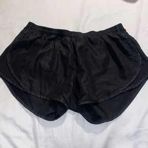 Low rise black soffe athletic shorts